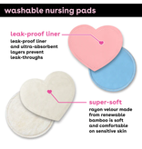 Bamboobies Bamboobies 4 pair multi-pack reusable nursing pads | regular and overnight |  Multi-color