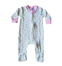 Magnolia Baby On the Green Printed Zippered Pima Footie | Pink