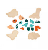 Juratoys Dino 4 Progressive Wooden Puzzles Set