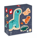 Juratoys Dino 4 Progressive Wooden Puzzles Set