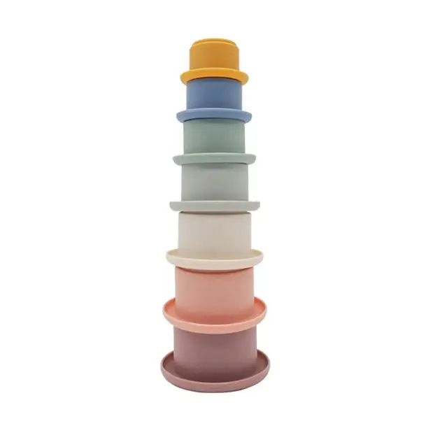 Cupsie Silicone Stacking Bath Cups Set