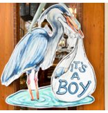 Home Malone It's A Boy | Blue Heron Door Hanger (in store exclusive)