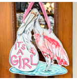 Home Malone It's A Girl | Spoonbill Door Hanger (in store exclusive)