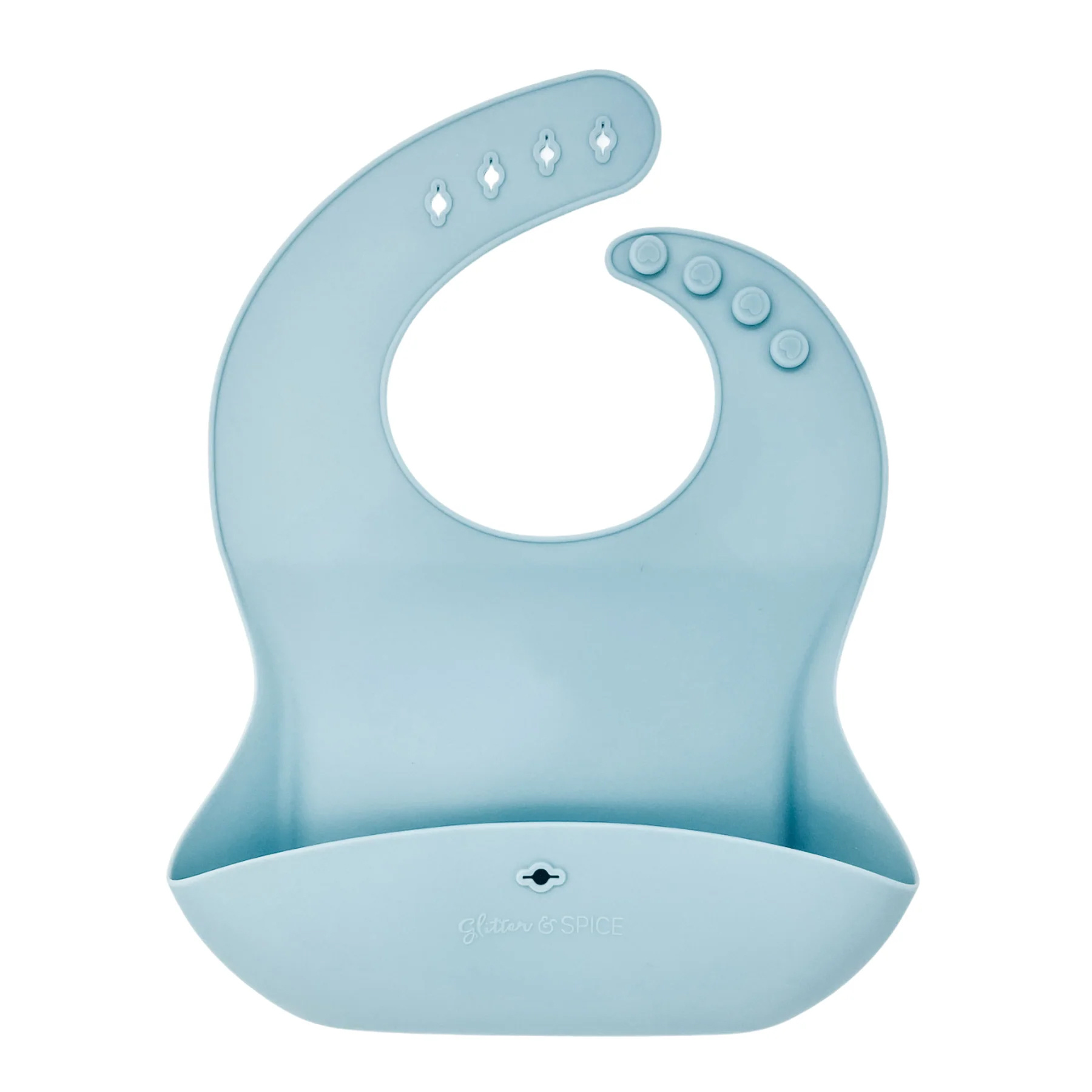 glitter and spice Adjustable Silicone Bucket Bibs | Solid
