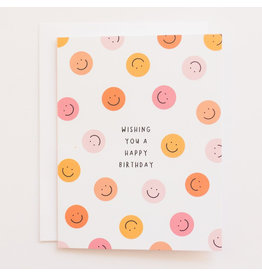 Pippi Post Happy Birthday Smiley Faces Greeting Card