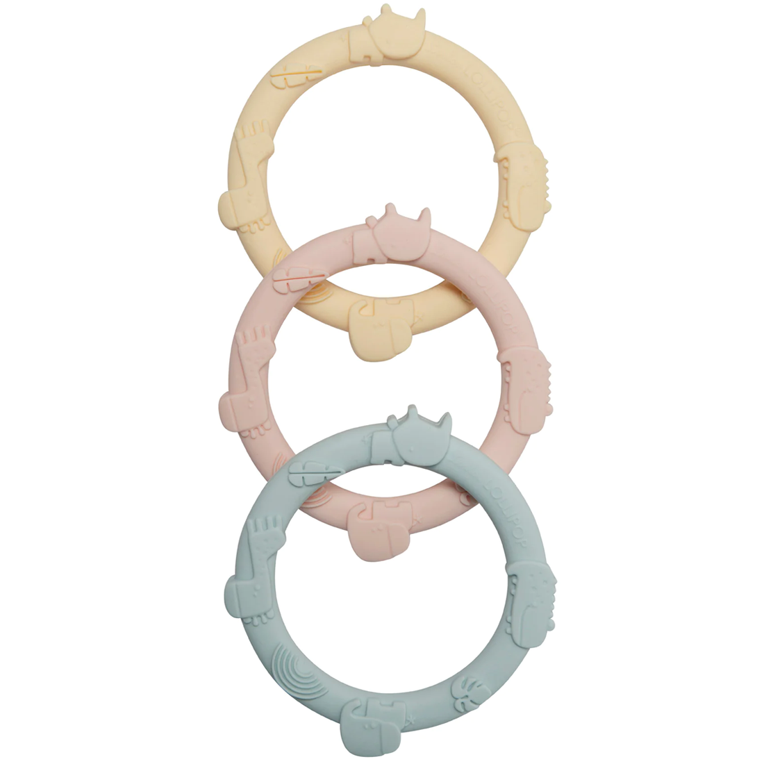 Loulou Lollipop Wild Silicone Teething Ring Set