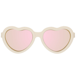 Babiators Babiators Polarized Heart Sunglasses: Sweet Cream | Rose Gold Mirrored Lens