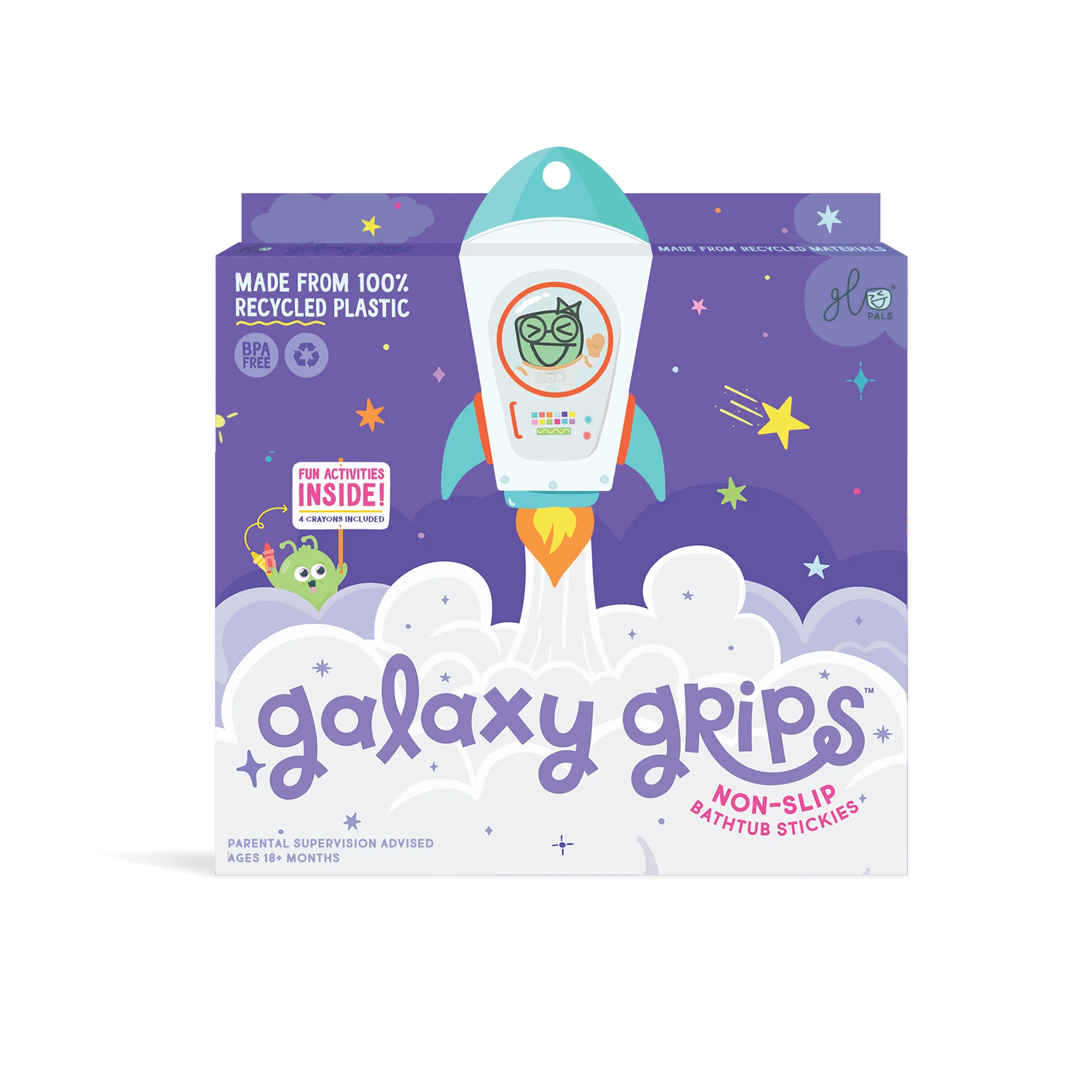 Glo Pals Galaxy Grips Bath Play Stickies