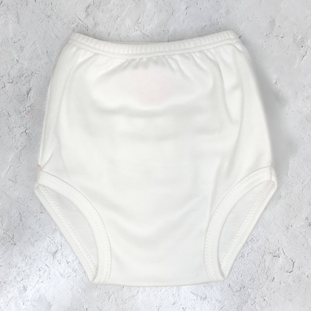 White Baby Pima Cotton Diaper Cover | Basic