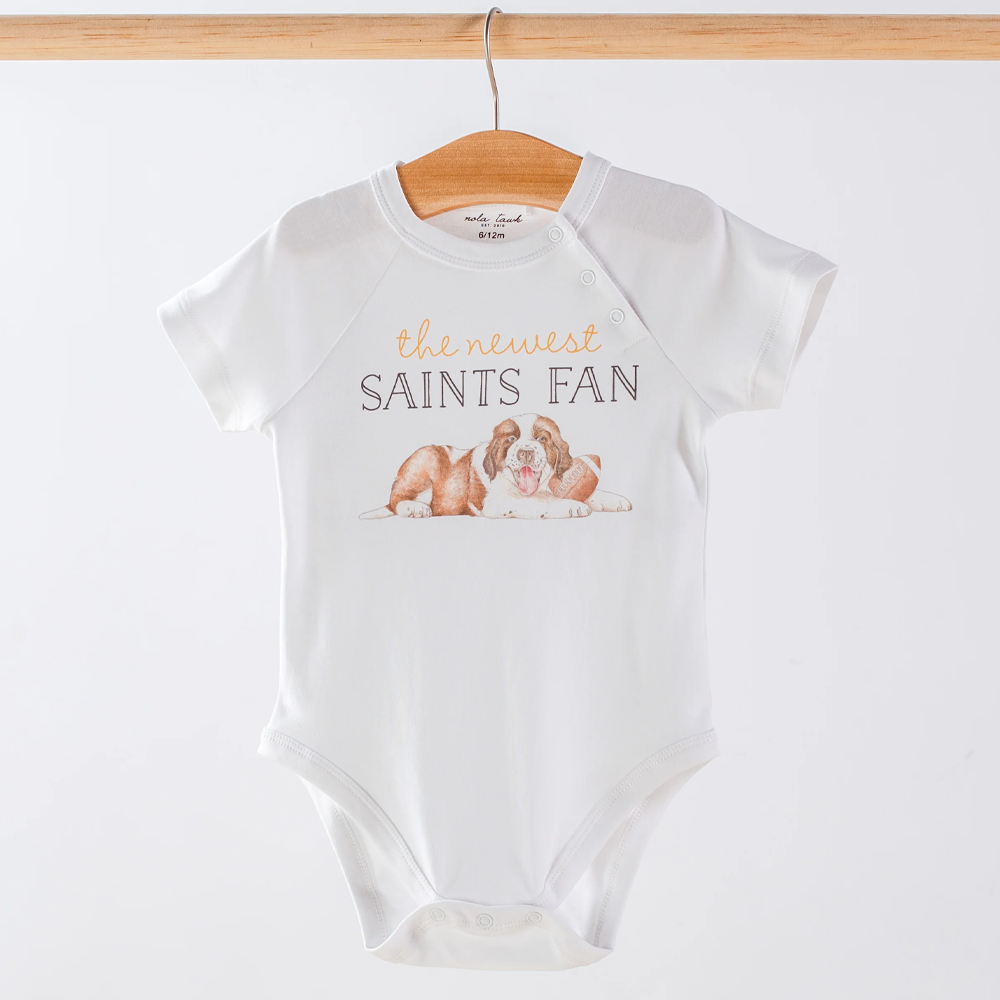 Nola Tawk The Newest Saints Fan Organic Cotton Onesie