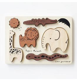 Wee Gallery Safari Animals Wooden Tray Puzzle | 2nd Edition