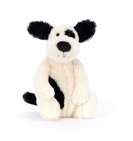 Jellycat Bashful Black & Cream Puppy |Small