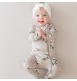 Kyte Baby Kyte Bamboo Zippered Footie | Khaki Magnolia