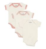 Short Sleeve Essential Modal Onesie 3 Pack | White Pink Dark Pink Bundle