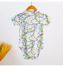 Nola Tawk Just Here for the Beads Organic Cotton Onesie