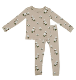 Kyte Baby Kyte Khaki Magnolia Bamboo Long Sleeve Pajama Set