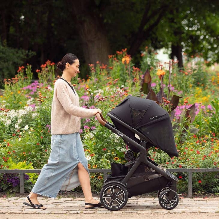 Nuna Nuna DEMI Next Single to Double Stroller with Rider Board | Caviar