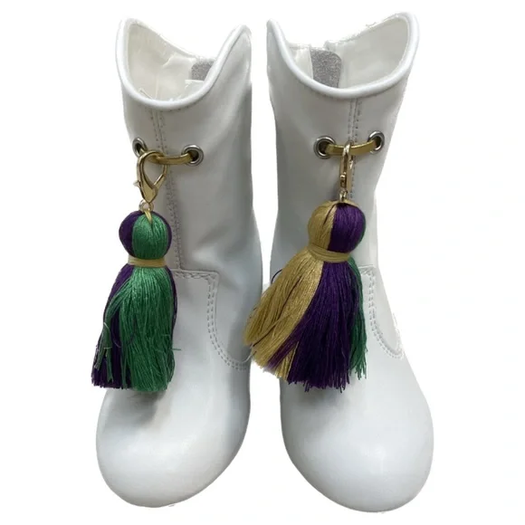 Blended Spirit Clothing Line Toddler Mardi Gras Boots w/ Heel