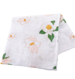 Little Hometown Southern Magnolia Gift Bundle: Bamboo Muslin Swaddle Blanket and Bib