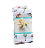 Little Hometown Louisiana Baby Gift Bundle: Bamboo Muslin Swaddle Blanket and Bib