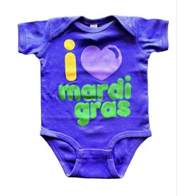 I Heart Mardi Gras Onesie