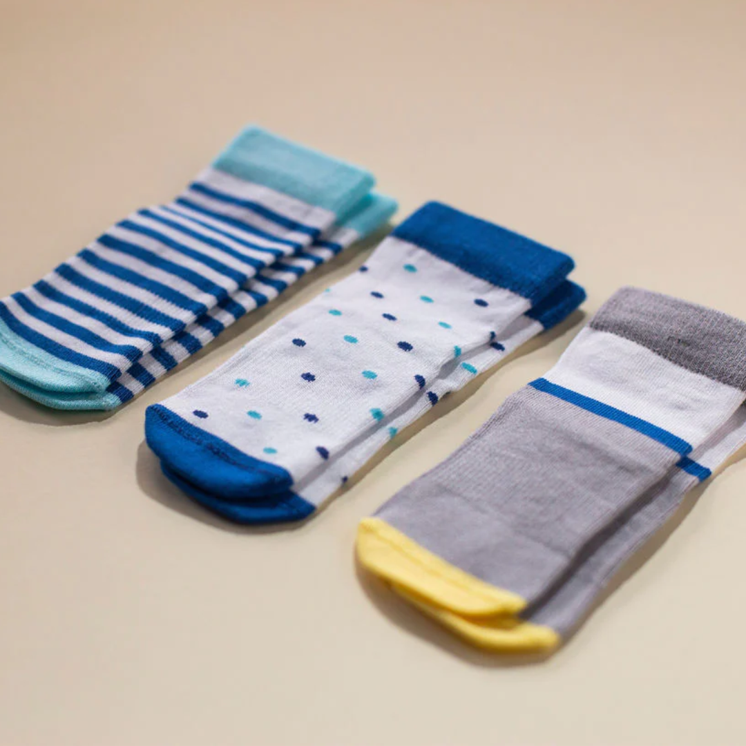 Squid Socks Squid Socks Non-Slip Baby Socks with Silicone Grip | Cruz | Stripes Polka Dot Color Block