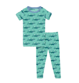 KicKee Pants Glass Later Alligator Bamboo Short Sleeve Pajama Set
