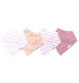 Copper Pearl Baby Bandana Bib 4-Pack Set | Floral and Pastel Prints