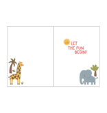 Gina B Designs Birthday Greeting Card | Cute Jungle Animals