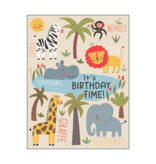 Birthday Greeting Card | Cute Jungle Animals