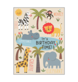 Gina B Designs Birthday Greeting Card | Cute Jungle Animals