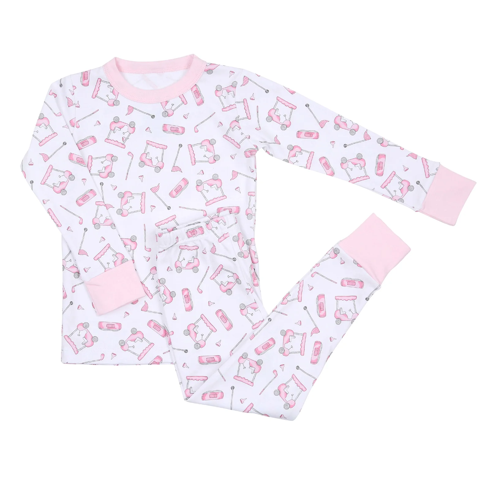 Magnolia Baby Putting Around Pima Long Pajamas | Pink