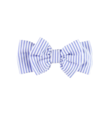 RuffleButts Periwinkle Blue Seersucker Swim Bow Headband (one size)