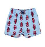 RuffleButts My Cutie Crawfish Swim Trunks | Blue