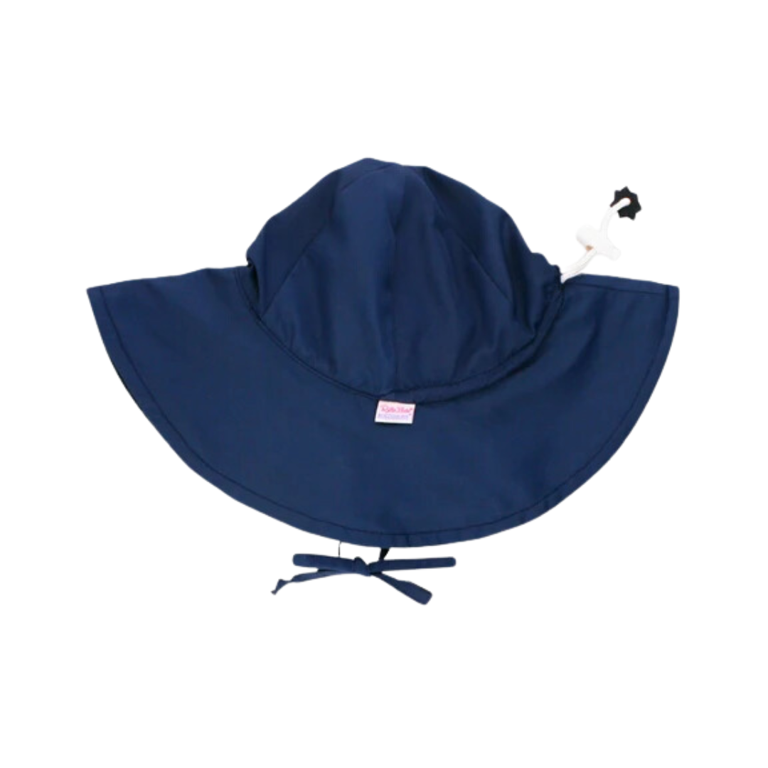 RuffleButts Navy Sun Protective Hat