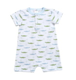 Baby Loren Blue Alligators Pima Romper