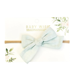 Baby Wisp Baby Headband Victoria Bow | Mint Green