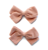 Baby Wisp Emma Fabric Bows- Pigtail Bows |  Alligator Pinch Clip