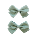 Baby Wisp Emma Fabric Bows- Pigtail Bows |  Alligator Pinch Clip