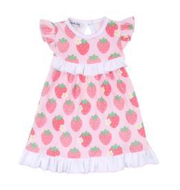 Magnolia Baby Berry Sweet Pima Flutters Toddler Dress