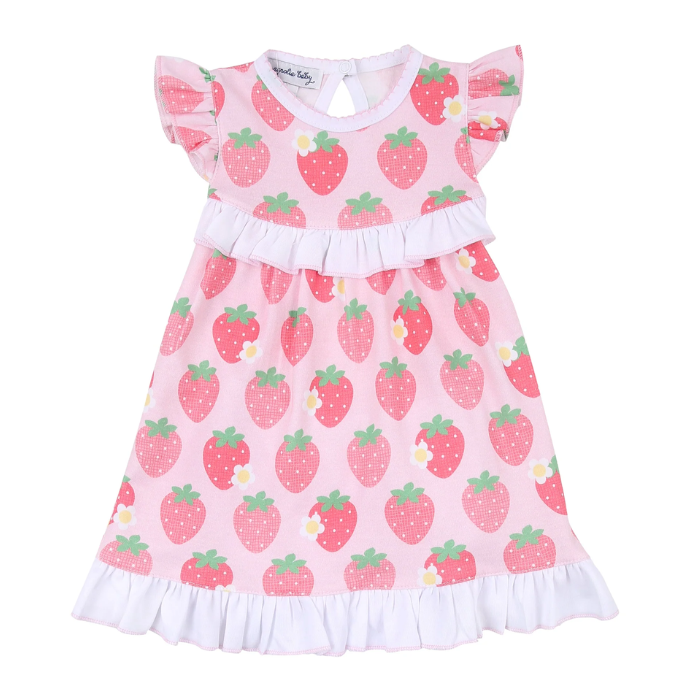Magnolia Baby Berry Sweet Pima Flutters Toddler Dress