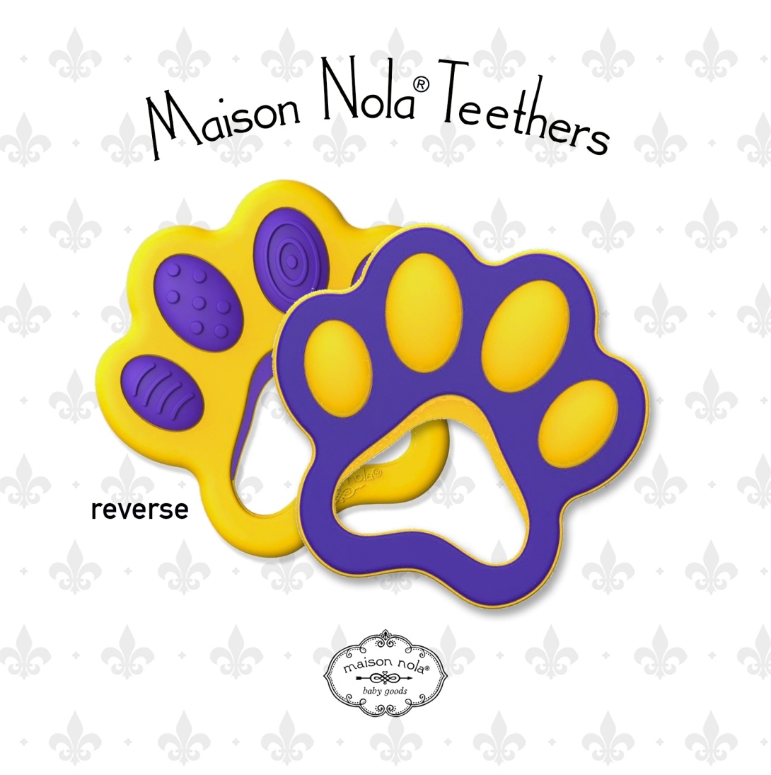 Maison Nola Tiger Baby Gift Bundle | Silicone Bucket Bib and Teether
