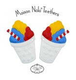 Maison Nola Baby's First Snoball Gift Bundle | Silicone Bucket Bib and Teether