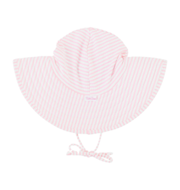 RuffleButts Pink Seersucker Swim Hat