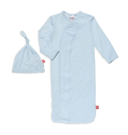 Magnetic Me Pin Dot Blue Magnetic Gown and Hat Set (nb-3mo)