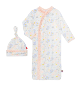 Magnetic Me Darby Magnetic Ruffled Gown and Hat Set (nb-3mo)