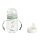 BEABA BEABA 2-in-1 Bottle to Sippy Training Cup | Sage