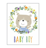 Gina B Designs Baby Greeting Card | Baby Boy Bear
