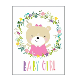 Baby Greeting Card | Baby Girl Bear