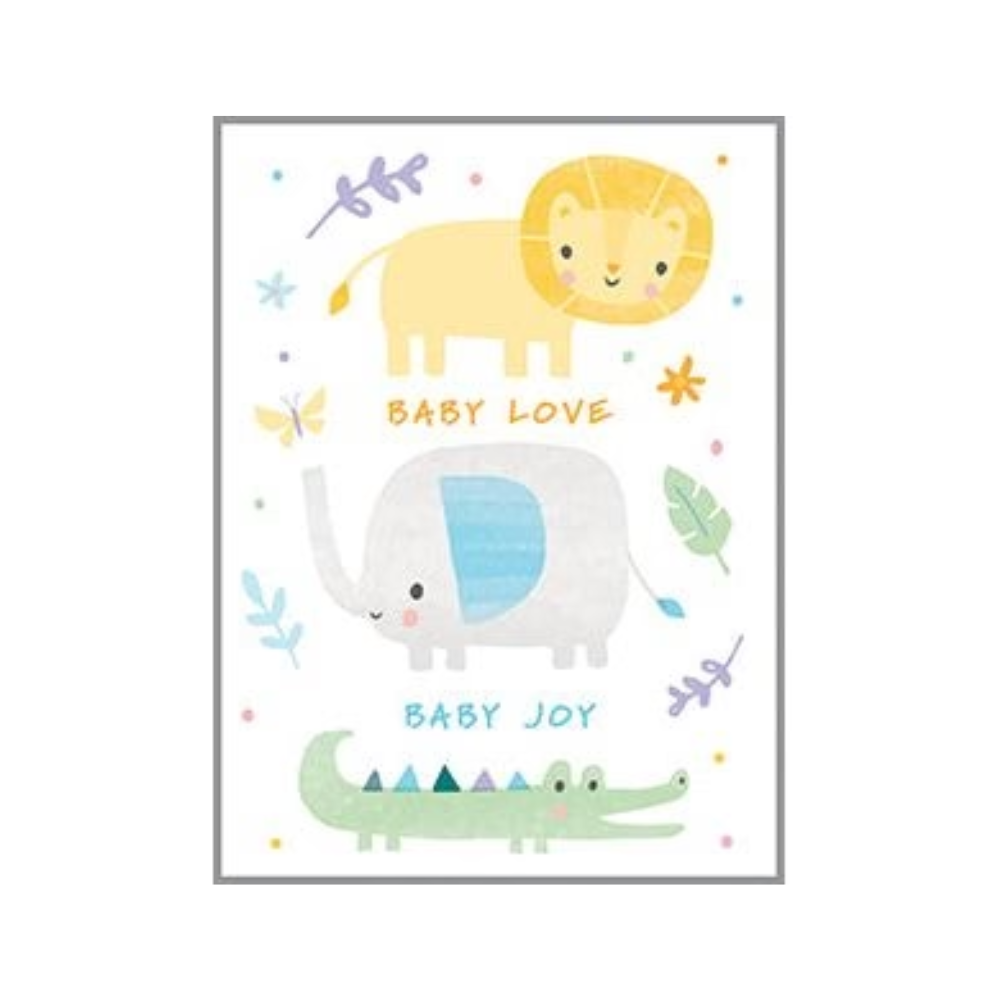 Gina B Designs Baby Gift Enclosure Card | Safari Animals